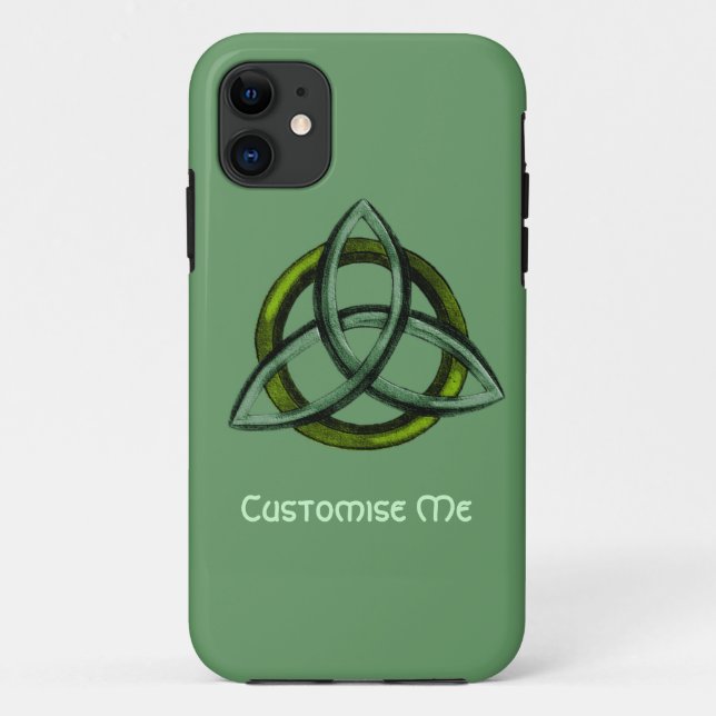 Funda De Case-Mate Para iPhone Triquetra (verde) (Reverso)