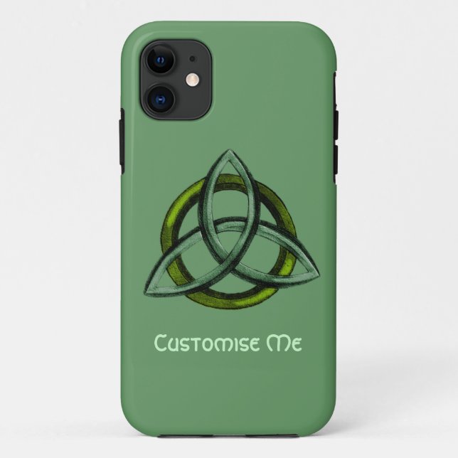 Funda De Case-Mate Para iPhone Triquetra (verde) (Reverso)