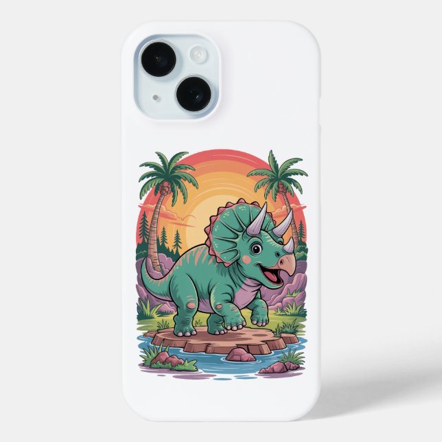 Funda De Case-Mate Para iPhone Triunfo del Triceratops (Reverso )