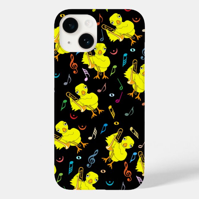 Funda De Case-Mate Para iPhone Trombone Chick Music Notes (Reverso )