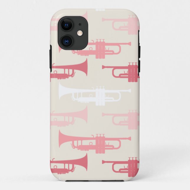 Funda De Case-Mate Para iPhone trompetas rosadas (Reverso)