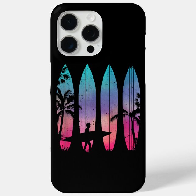 Funda De Case-Mate Para iPhone Tropical Beach Surfboard Surfing Surfing Ocean (Reverso )