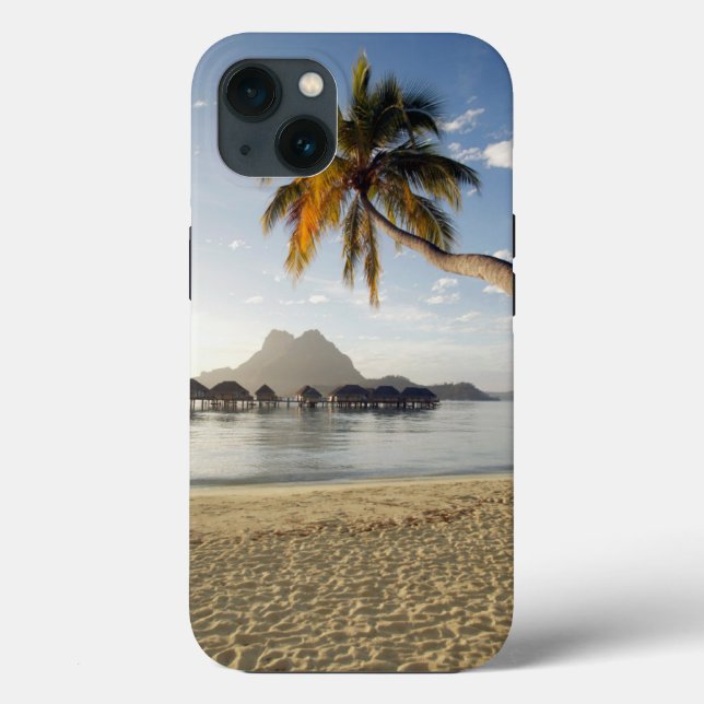 Funda De Case-Mate Para iPhone Tropical Beaches | Beach Huts, Bora Bora (Reverso )