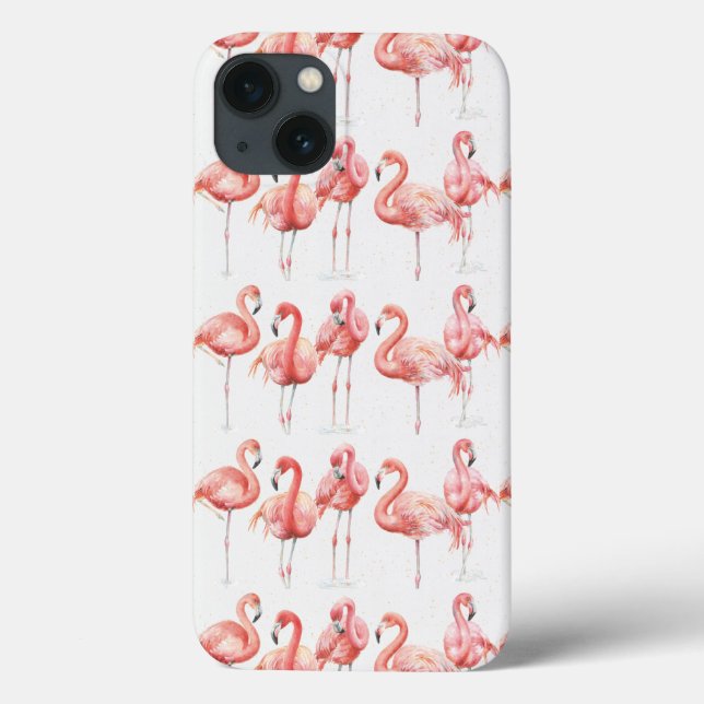 Funda De Case-Mate Para iPhone Tropical | Familia de flamencos (Reverso)