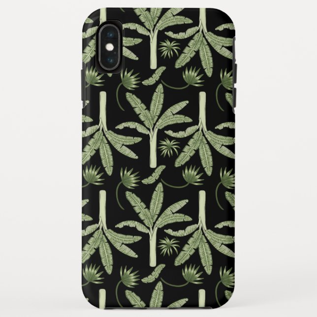 Funda De Case-Mate Para iPhone Tropical palm trees seamless pattern (Reverso)