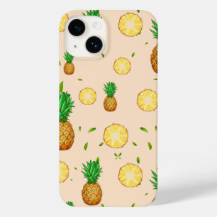 Funda Para iPhone 14 De Case-Mate TROPICAL SUMMER FRUIT Pineapple patrón