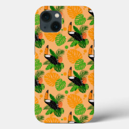 Funda Para iPhone 13 Trópico Toucan Bird Seamless Pattern