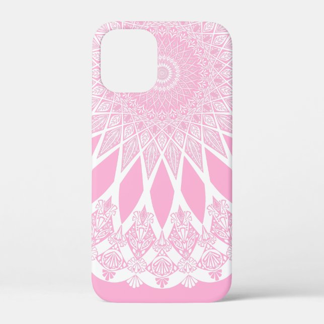 Funda De Case-Mate Para iPhone Trópicos rosas rosas Mandala (Reverso )