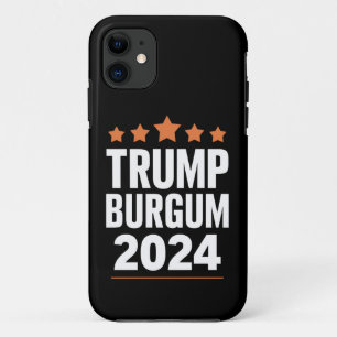 Funda Para iPhone 11 Trump Burgum Presidente 2024 Elección EEUU