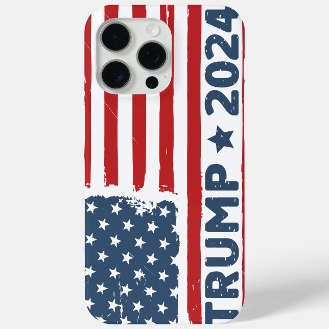 Funda De Case-Mate Para iPhone Trump Flag America (Reverso )