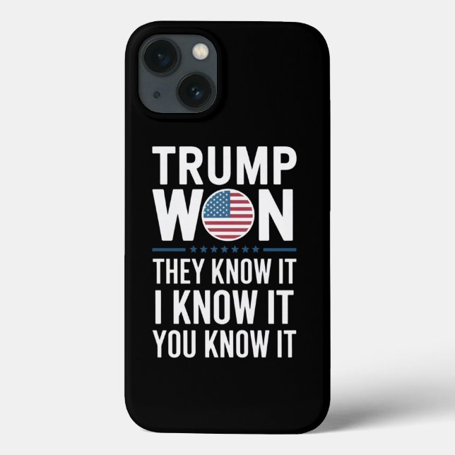 Funda De Case-Mate Para iPhone Trump ganó lo que sabe el 47° presidente en 2024 (Reverso)