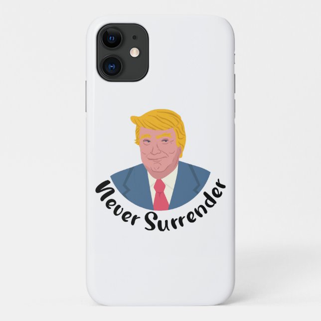 Funda De Case-Mate Para iPhone Trump Mugshot nunca se rinde (Reverso)