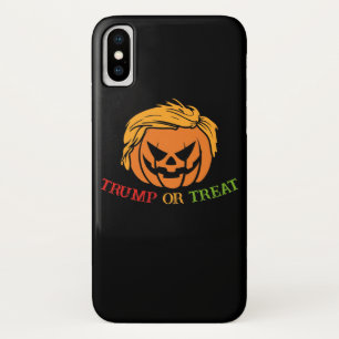 Funda Para iPhone X Trump O Trate La Divertida Calabaza Halloween