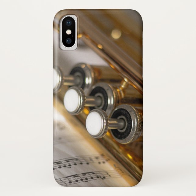 Funda De Case-Mate Para iPhone Trump y chapa - Instrumento de latón de música (Reverso)