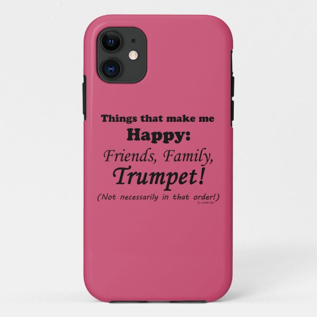 Funda De Case-Mate Para iPhone Trumpet me hace feliz (Reverso)