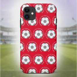 Funda Para iPhone 11 Tu equipo de fútbol en rojo