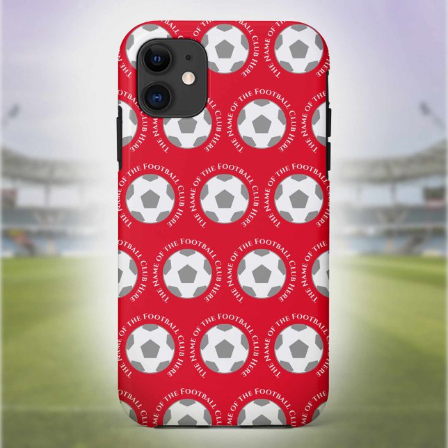Funda De Case-Mate Para iPhone Tu equipo de fútbol en rojo (Subido por el creador)
