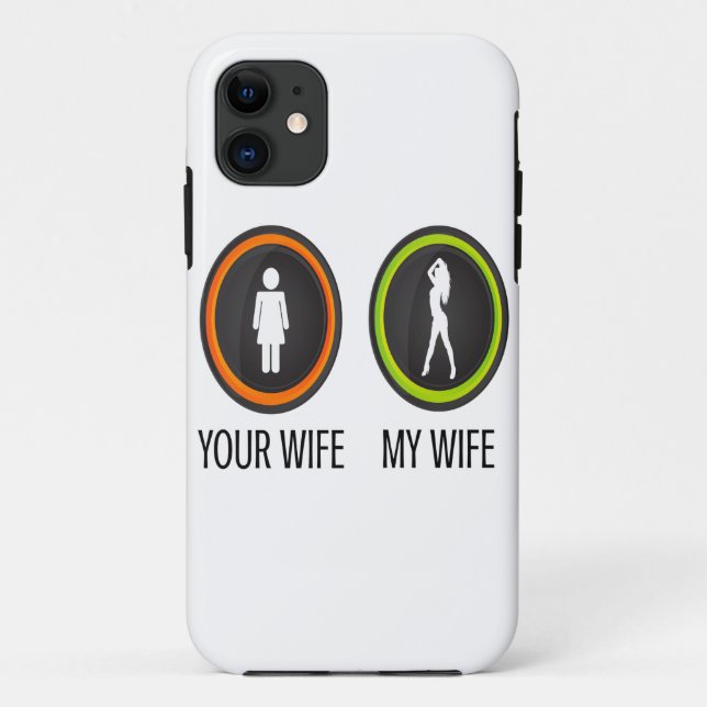 Funda De Case-Mate Para iPhone Tu esposa mi esposa (Reverso)