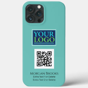 Funda Para iPhone 13 Pro Max Tu logotipo/arte/foto, código QR, nombre/informaci