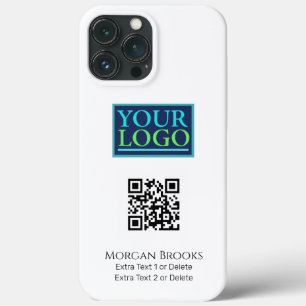 Funda Para iPhone 13 Pro Max Tu logotipo/arte/foto, código QR, nombre/informaci