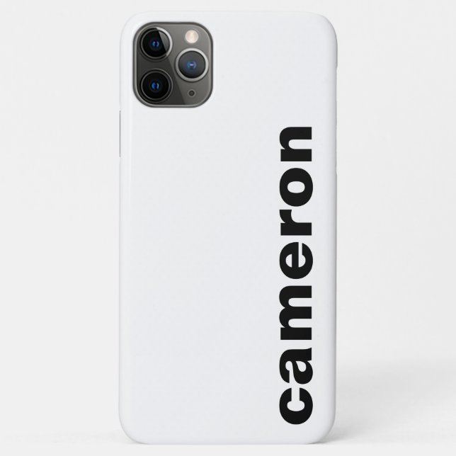 Funda De Case-Mate Para iPhone Tu nombre Moderno Blanco (Reverso)
