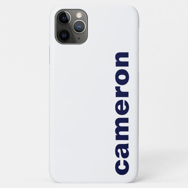 Funda De Case-Mate Para iPhone Tu nombre Moderno Blanco (Reverso)