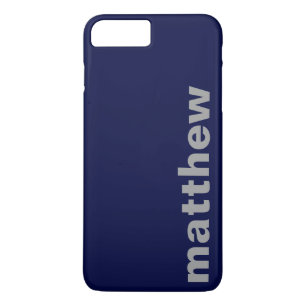 Funda Para iPhone 8 Plus/7 Plus Tu Nombre Moderno Marina