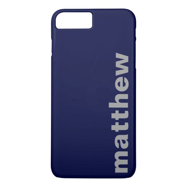 Funda De Case-Mate Para iPhone Tu Nombre Moderno Marina (Reverso)