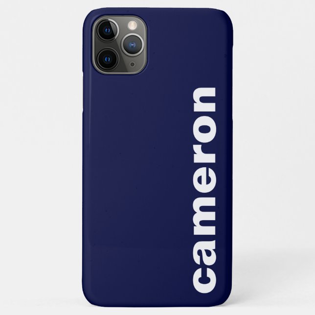 Funda De Case-Mate Para iPhone Tu nombre moderno naval (Reverso)