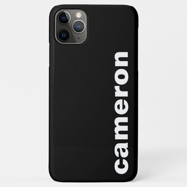 Funda De Case-Mate Para iPhone Tu nombre Moderno Negro (Reverso)