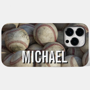 Funda Para iPhone 14 Pro Max De Case-Mate Tu nombre Personalizable de arte de béisbol