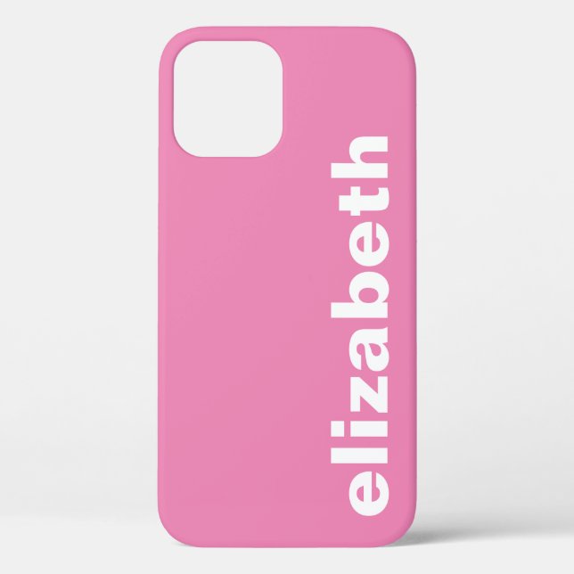 Funda De Case-Mate Para iPhone Tu nombre rosa (Reverso )