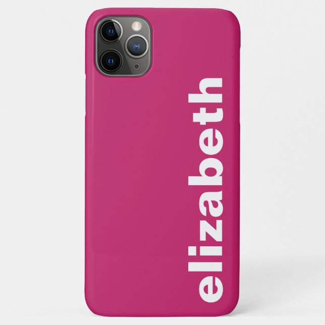 Funda De Case-Mate Para iPhone Tu nombre rosa intenso (Reverso)