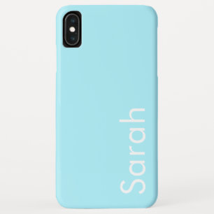 Funda Para iPhone XS Max Tu propio nombre o palabra Suave azul cielo