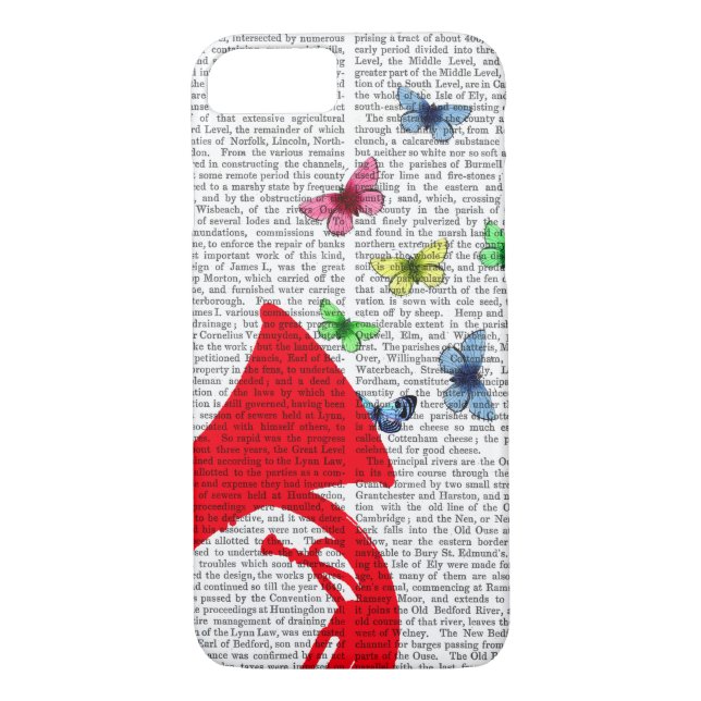 Funda De Case-Mate Para iPhone Tuba con mariposas (Reverso)