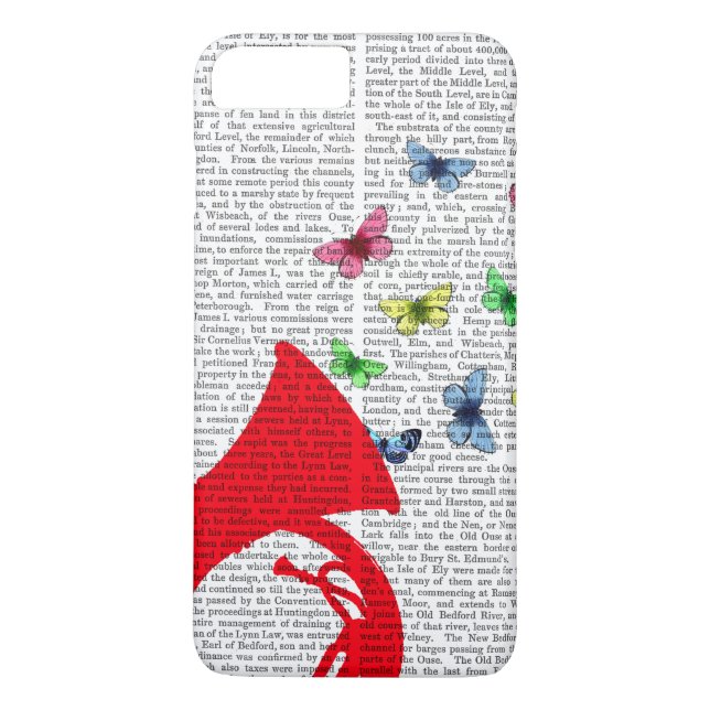 Funda De Case-Mate Para iPhone Tuba con mariposas (Reverso)