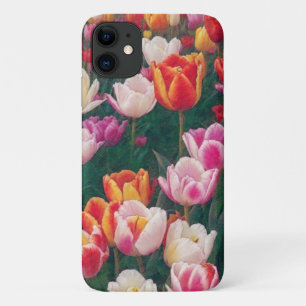 Funda Para iPhone 11 Tulip Flower Garden Art Naranja Estuche para teléf