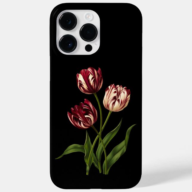 Funda De Case-Mate Para iPhone Tulip tardío 001 ~ Arte botánico~ (Reverso)