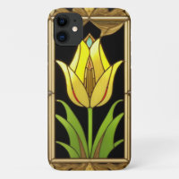 Tulipán Amarillo con Marco Decorativo