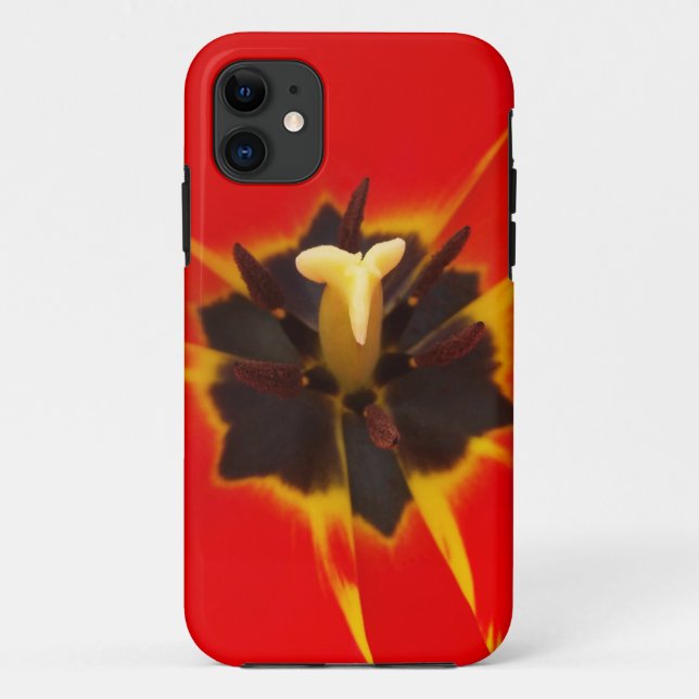 Funda De Case-Mate Para iPhone tulipán amarillo rojo (Reverso)