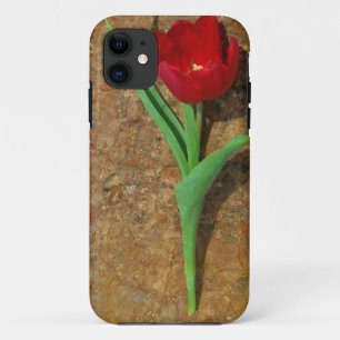 Funda Para iPhone 11 tulipán amarillo y rojo