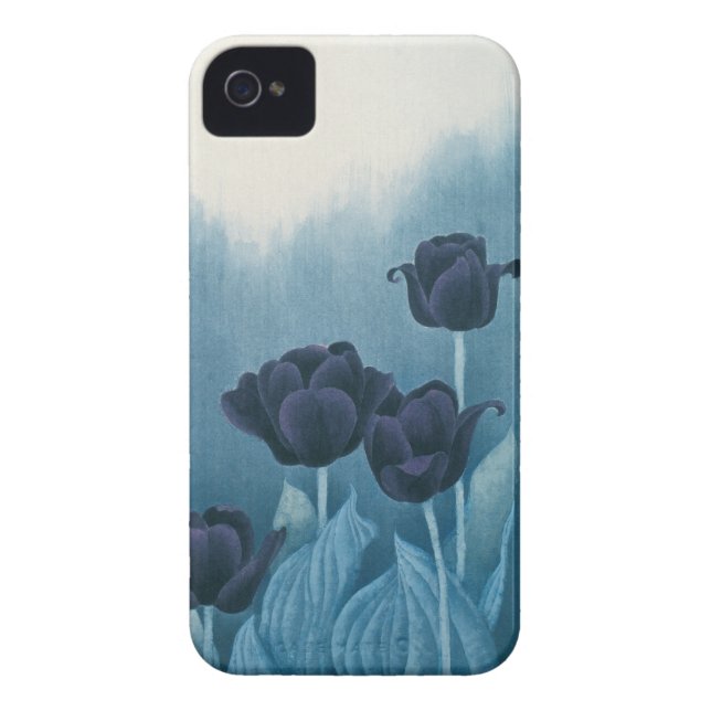 Funda De Case-Mate Para iPhone Tulipán azul (Atrás)