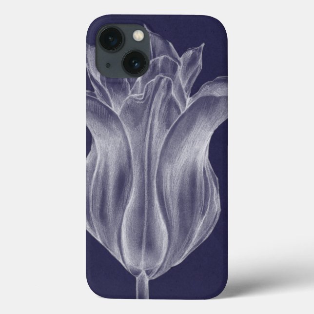 Funda De Case-Mate Para iPhone Tulipán III monocromo (Reverso)