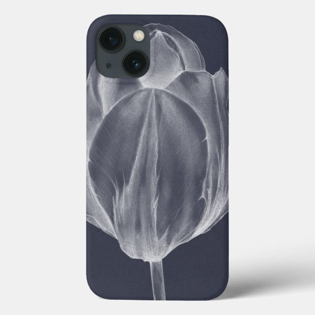 Funda De Case-Mate Para iPhone Tulipán monocromo I (Reverso)