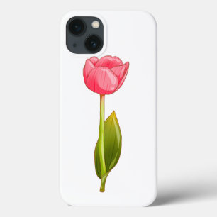 Funda Para iPhone 13 Tulipán rosa - Flor estética brillante