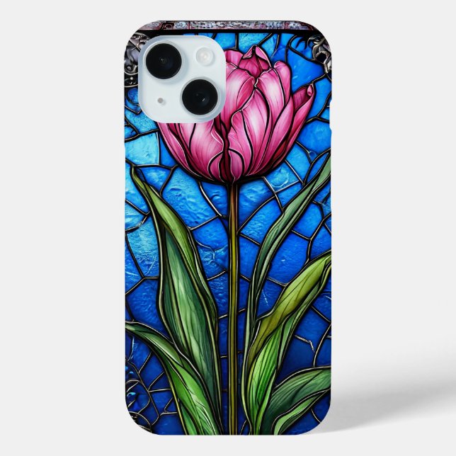 Funda De Case-Mate Para iPhone Tulipán rosa vibrante (Reverso )