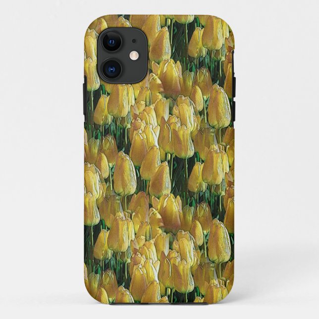 Funda De Case-Mate Para iPhone Tulipanes amarillos brillantes (Reverso)