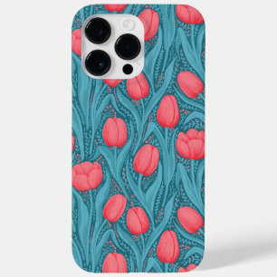 Funda Para iPhone 14 Pro Max De Case-Mate Tulipanes azules y rojos