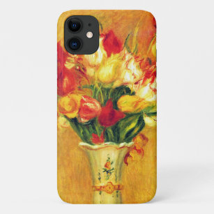 Funda Para iPhone 11 Tulipanes de Pierre Renoir, arte del impresionismo