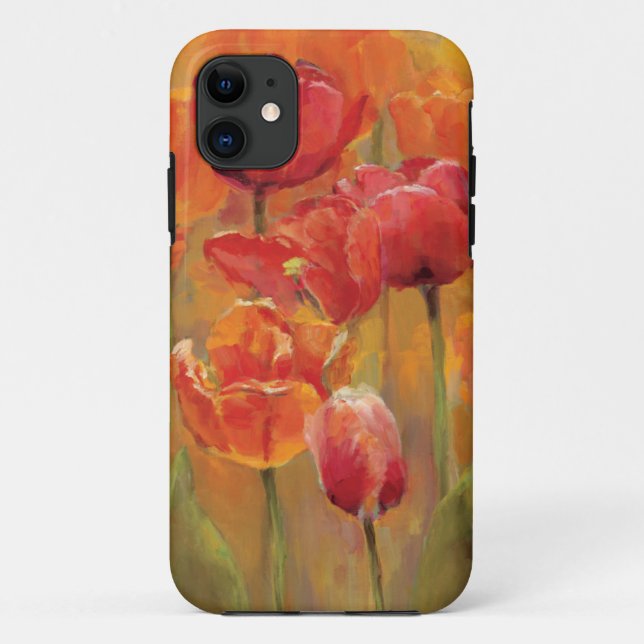Funda De Case-Mate Para iPhone Tulipanes en el medio (Reverso)